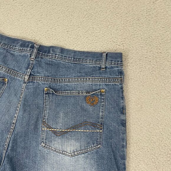 Y2k Phat Farm Denim Shorts Men 40 Medium Wash Baggy Loose Skater VTG Jorts - Picture 6 of 12